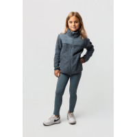 Misha Chaqueta de forro polar híbrida para niños Tiempo tormentoso Gris