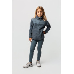 Misha Chaqueta de forro polar híbrida para niños Tiempo tormentoso Gris