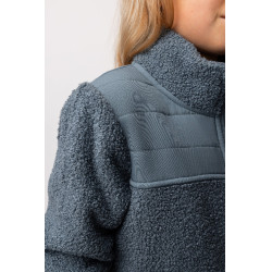 Misha Chaqueta de forro polar híbrida para niños Tiempo tormentoso Gris