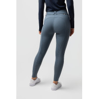 Pantalón de equitación térmico Horze Grand Prix Pro con grip integral para mujer Tiempo tormentoso Gris
