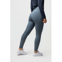 Pantalón de equitación térmico Horze Grand Prix Pro con grip integral para mujer Arándano Gris