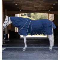 Manta Horseware Rambo Optimo Stable Plus 400g Marino / tormenta / gris plateado Azul marino