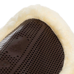 Amortiguador Acavallo Gel NS-S Classic-S recortado plano medio Marrón / borrego natural Amortiguador Acavallo Gel NS-S Classic-S recortado plano medio Marrón / borrego natural