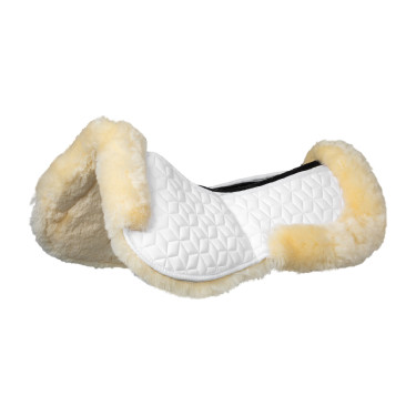 Amortiguador Equestro de elastano con bolsillos y forro de piel de oveja Blanco / natural