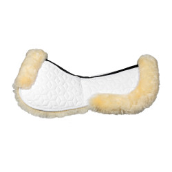 Amortiguador Equestro de elastano con bolsillos y forro de piel de oveja Blanco / natural