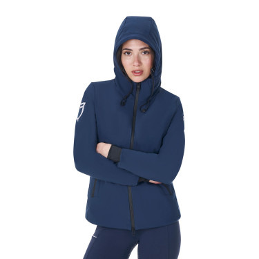 Chaqueta impermeable de mujer Equestro x FISE Americana marina Azul marino