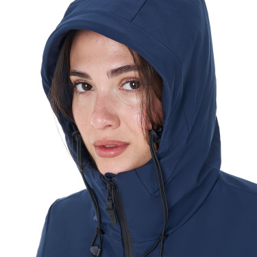 Chaqueta impermeable de mujer Equestro x FISE Americana marina Azul marino