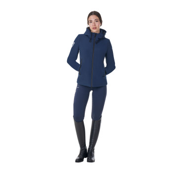 Chaqueta impermeable de mujer Equestro x FISE Americana marina Azul marino