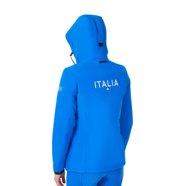 Chaqueta impermeable de mujer Equestro x FISE Azul de Savoie