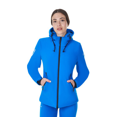 Chaqueta impermeable de mujer Equestro x FISE Azul de Savoie