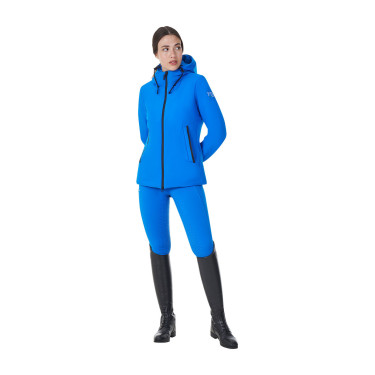 Chaqueta impermeable de mujer Equestro x FISE Azul de Savoie
