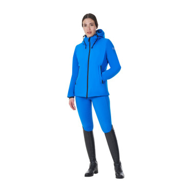 Chaqueta impermeable de mujer Equestro x FISE Azul de Savoie
