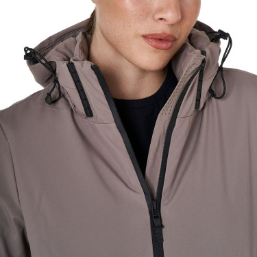 Chaqueta larga de mujer Equestro repelente al agua y cortavientos Atigrado