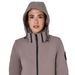 Chaqueta larga de mujer Equestro repelente al agua y cortavientos Atigrado