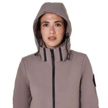 Chaqueta larga de mujer Equestro repelente al agua y cortavientos Atigrado