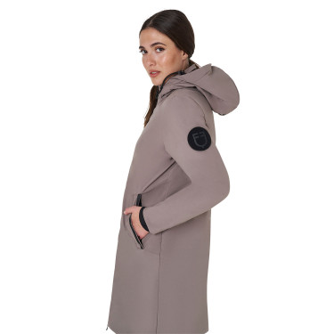 Chaqueta larga de mujer Equestro repelente al agua y cortavientos Atigrado