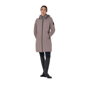 Chaqueta larga de mujer Equestro repelente al agua y cortavientos Atigrado