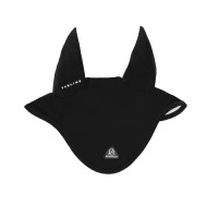 Capucha antimoscas Acavallo Sublime de spandex con parche del logo de silicona Negro