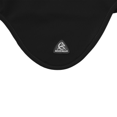 Capucha antimoscas Acavallo Sublime de spandex con parche del logo de silicona Negro