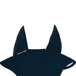 Capucha antimoscas Acavallo Sublime de spandex con parche del logo de silicona Marino Azul marino