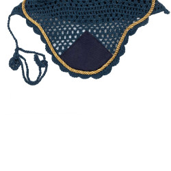 Gorro para caballo Derby de algodón Marino / dorado / marino