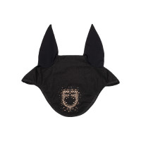 Gorro Equestro de tejido técnico con logotipo con purpurina Negro