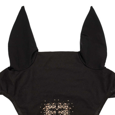 Gorro Equestro de tejido técnico con logotipo con purpurina Negro