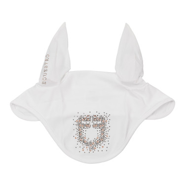 Bonete Equestro de tejido técnico con logotipo de strass Blanco