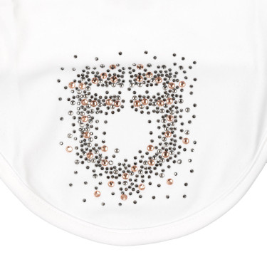 Bonete Equestro de tejido técnico con logotipo de strass Blanco