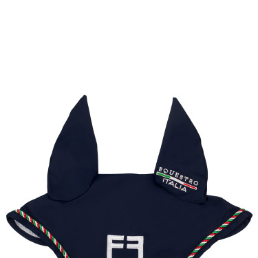 Capucha Equestro x FISE con ribete de bandera italiana Americana marina Azul marino