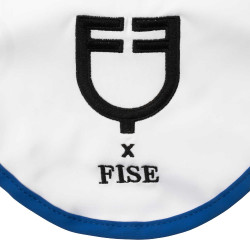 Gorro Equestro x FISE de tejido técnico Blanco / azul de Saboya