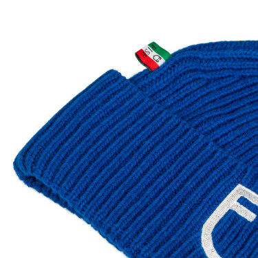 Gorro unisex de punto acanalado Equestro x FISE Azul de Savoie