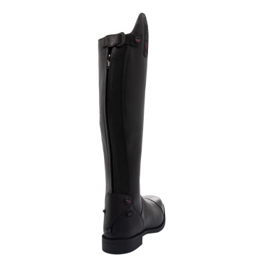 Botas unisex Supreme de cuero flexible con cremallera trasera Negro