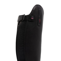 Botas unisex Supreme de cuero flexible con cremallera trasera Negro