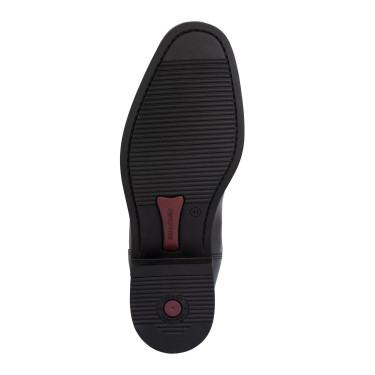 Botas unisex Supreme de cuero flexible con cremallera trasera Negro