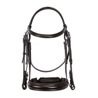Brida de doma Equestro de cuero sin riendas Marrón oscuro Marr&amp;oacute;n