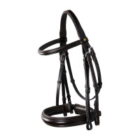 Brida de doma Equestro de cuero sin riendas Marrón oscuro Marr&amp;oacute;n