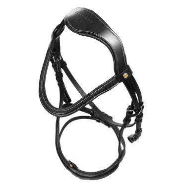 Brida anatómica Equestro con muserola curvada Negro