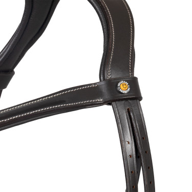 Brida anatómica Equestro con muserola curvada Marrón oscuro Marr&amp;oacute;n