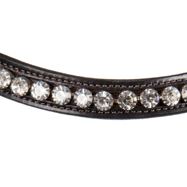 Brida inglesa Equestro de cuero con strass nueva Marrón oscuro