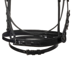 Brida inglesa Equestro negra de cuero Negro