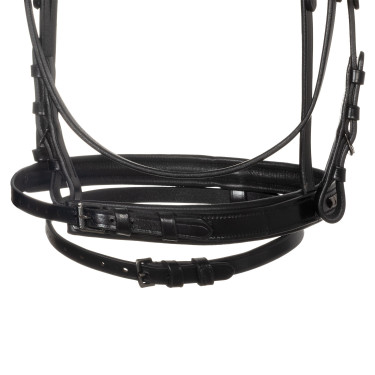 Brida inglesa Equestro negra de cuero Negro