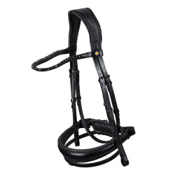 Brida de doma Equestro Diamond de cuero Negro