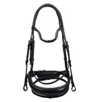 Brida de doma Equestro Diamond de cuero Negro