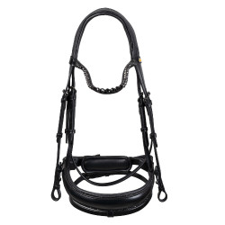 Brida de doma Equestro Diamond de cuero Negro
