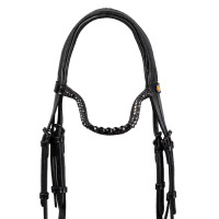 Brida de doma Equestro Diamond de cuero Negro