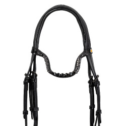 Brida de doma Equestro Diamond de cuero Negro