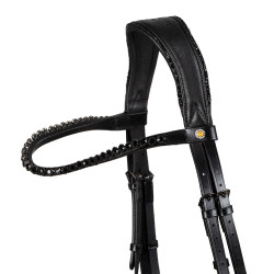 Brida de doma Equestro Diamond de cuero Negro