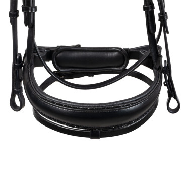 Brida de doma Equestro Diamond de cuero Negro