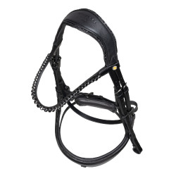 Brida de doma Equestro Diamond de cuero Negro